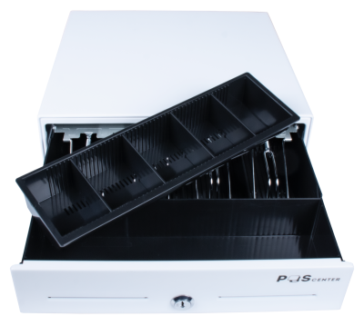 Денежный ящик POScenter 13EМ 330x355x90, механический, PUSH, белый 