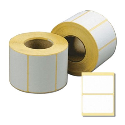 Термотрансферная этикетка 56x98 полуглянец 400 штук в рулоне 