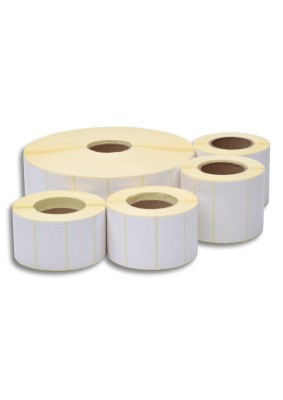 Самоклеющиеся этикетка 47х25 (1000 этикеток в ролике), втулка 40мм 